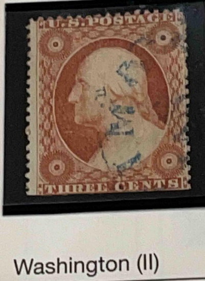 1 stamp of series of 1857 - 61 perforated 15 1/2 ? Washington (II)