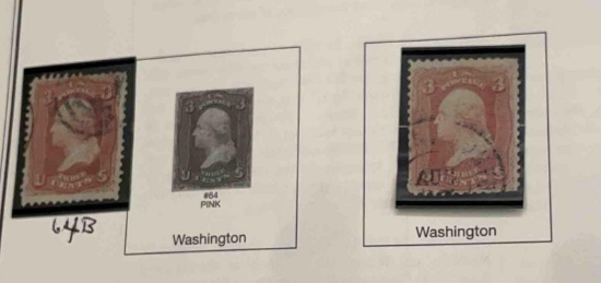 series of 1861-62 Washington Stamps ?64B? & ?Washington?