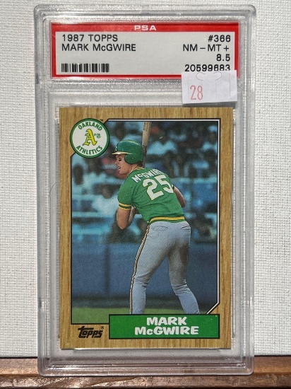 1987 TOPPS MARK McGWIRE Rookie PSA 8.5