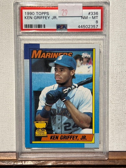 1990 TOPPS KEN GRIFFEY JR Rookie All Star PSA 8