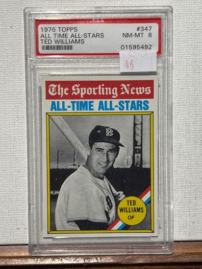 1976 TOPPS ALL TIME ALL-STARS TED WILLIAMS PSA 8