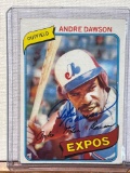 1980 Topps Andre Dawson Autographed card