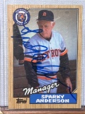 1987 Topps Sparky Anderson Autograph card