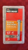 Red Head sleeve anchors 1/2?x4? qty 25
