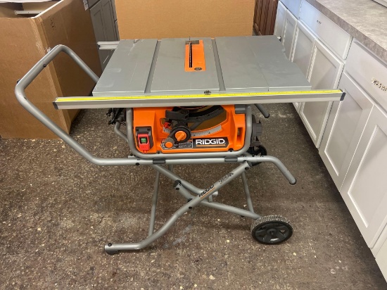 Ridgid Heavy Duty 10inch Job Site Table Saw with stand nice tested works