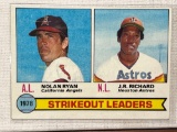1979 Topps Strikeout leaders Nolan Ryan and Richard