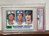 1982 TOPPS ORIOLES FUTURE STARS BONNER/RIPKEN/SCHNEIDER PSA 7