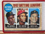 1968 Topps Batting Leaders Clemente , Gonzalez and Alou