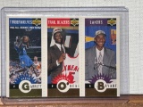 1996 Rookie Tri Rookie card Kobe Bryant, Jermaine ONeal and Kevin Garnett