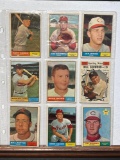 Lot of 9 1961 Topps baseball