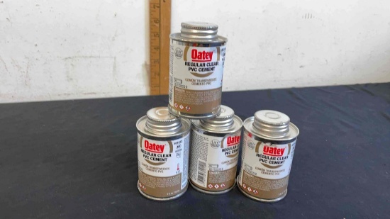 Oatey Regular Clear PVC Cement 4 oz/qty 4