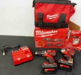 Milwaukee M18 Compact 2-Tool Combo Kit (tested works, except the battery )
