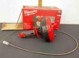 Milwaukee 25? Auger with cable drive, tramp snake (tested works)