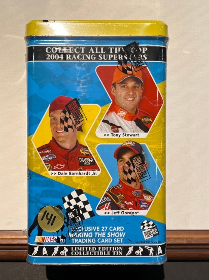 2004 PressPass Racing Superstars cards and tin sealed