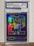 2020 PLAYOFF CHRISTIAN MCCAFFREY BETWEEN THE NUMBER SILVER PRIZM BMG GRADING 10