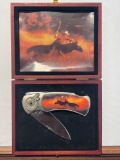 Western knife with case