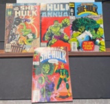 Lot of 4 Hulk and She Hulk Comic Books