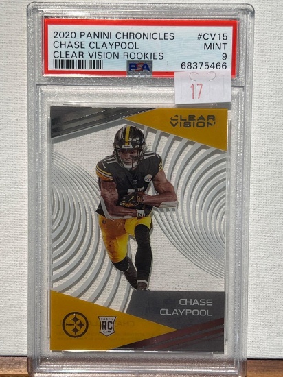 2020 PANINI CHRONICLES CHASE CLAYPOOL CLEAR VISION ROOKIES PSA 9