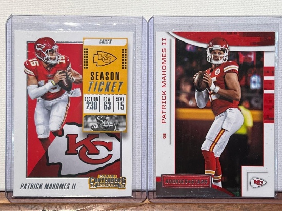 Lot of 2 2018 Contenders and Stars Patrick Mahomes