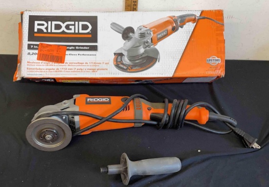 Ridgid 7 in. Twist Handle Angle Grinder (tested/works)