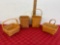 Longaberger small key baskets and 1996 medium peg basket