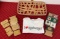 Longaberger Basket , Christmas tie ons 1996-2013 and shirt size L