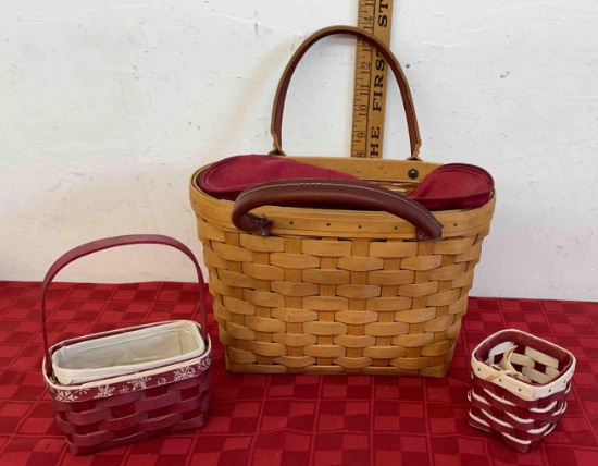Longaberger MD Boardwalk zippered Basket