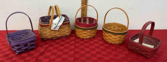 Longaberger holiday helper and scary treats- purple and more baskets