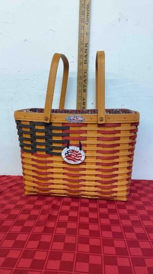 Longaberger 25 Anniversary flag basket 1973-1998
