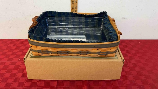 Longaberger Basket , small serving tray basket, 1996 collectors edition