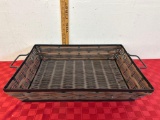 Longanerger on the veranda serving out door basket tray 21? x 15?x4?