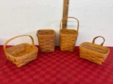 Longaberger small key baskets and 1996 medium peg basket