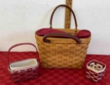 Longaberger MD Boardwalk zippered Basket