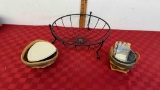 Longaberger Iron Fruit Bowl Basket and ET-Thyme collectors