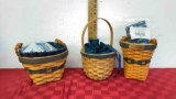 Longaberger Basket , Collector club 2001-1999-2004 Edition