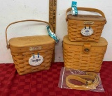 Longaberger Basket , Dresden basket , shoulder purse and Dresden tour basket