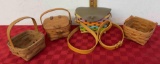 Longaberger Basket Collector booking basket and shoulder purse baskets
