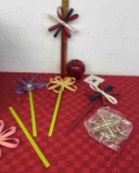 Longaberger Strawberry jam jar and Lot of Flowers
