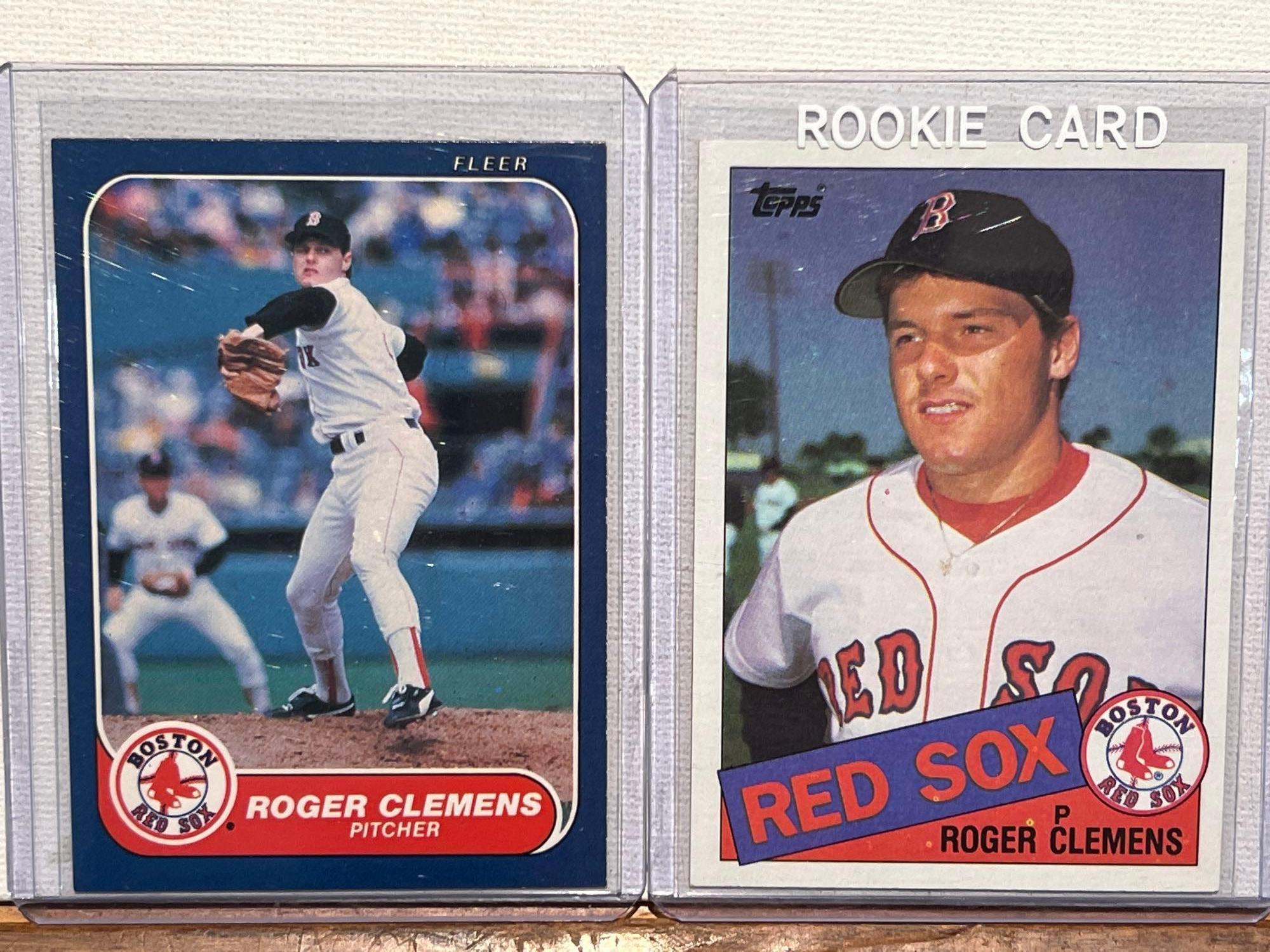 1985 Topps Roger Clemens Rookie and 1986 2nd year
