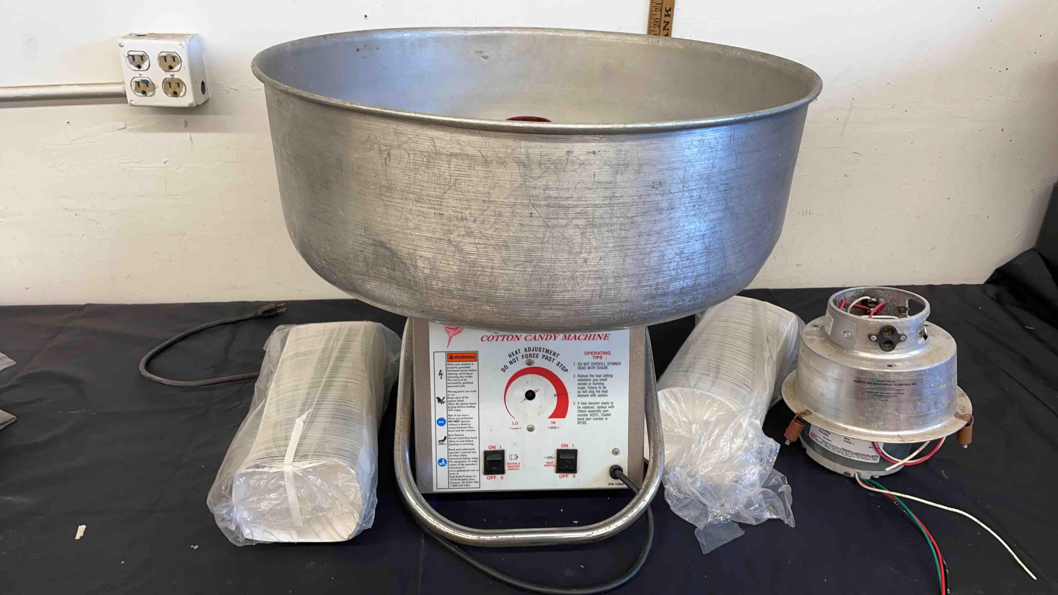 Econo floss cotton candy machine spins works* Proxibid