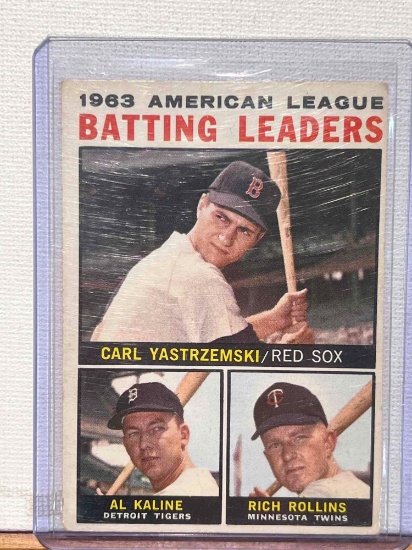 1964 Batting Leaders Carl Yastrzemski Al Kaline Rich Rollins