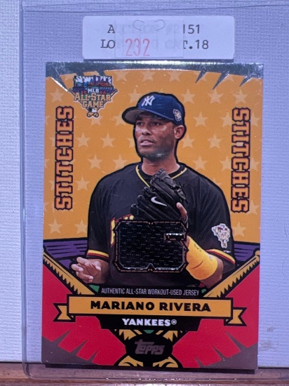 2006 Topps Miriano Rivera Authentic All-Star Workout-Used Jersey Baseball card