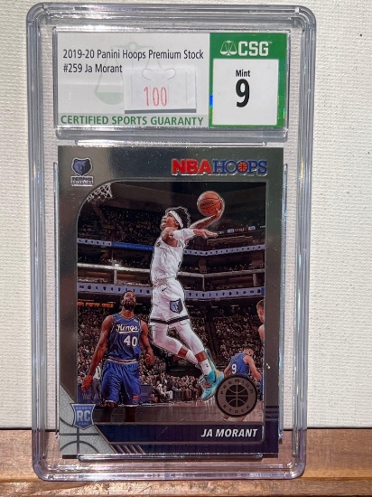 POi 2019-20 Panini Hoops Premium Stock #259 Ja Morant Rookie CSG 9