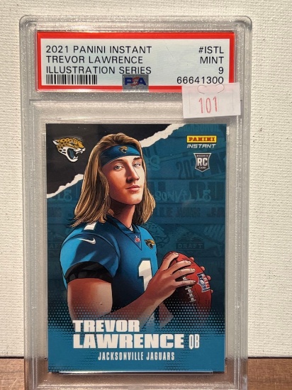 2021 PANINI INSTANT TREVOR LAWRENCE ILLUSTRATION SERIES Rookie PSA 9