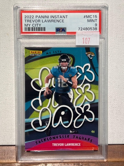 2022 PANINI INSTANT TREVOR LAWRENCE MY CITY PSA 9