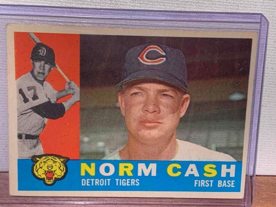 1960 Topps Norm cash baseball card