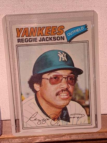 1977 Toops reggie Jackson autographed baseball card