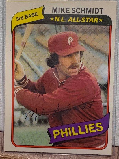1980 O-Pee-Chee Mike Schmidt autographed baseball card