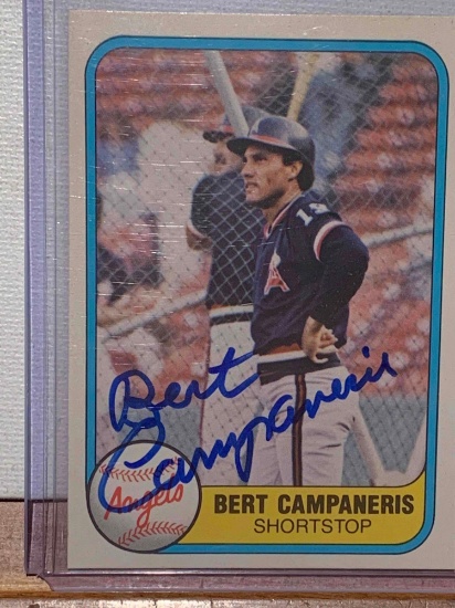 1981 fleer Bert Campaneris autographed Baseball card