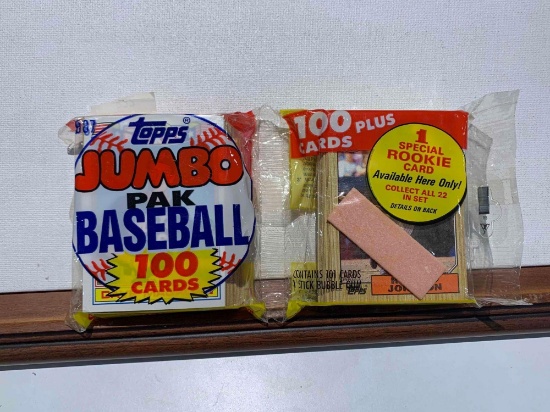 topps jumbo pack Baseball 100 cards unopened